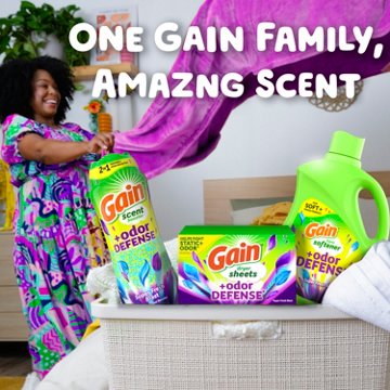 Gain Odor Defense Liquid Fabric Softener, Super Fresh Blast Scent, 35 oz