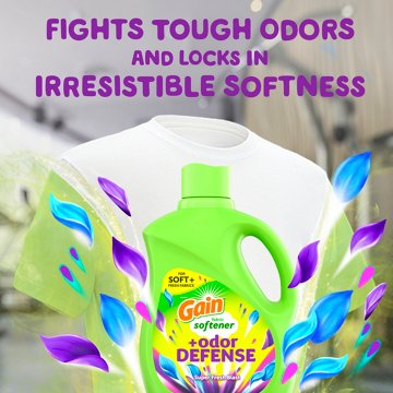 Gain Odor Defense Liquid Fabric Softener, Super Fresh Blast Scent, 35 oz