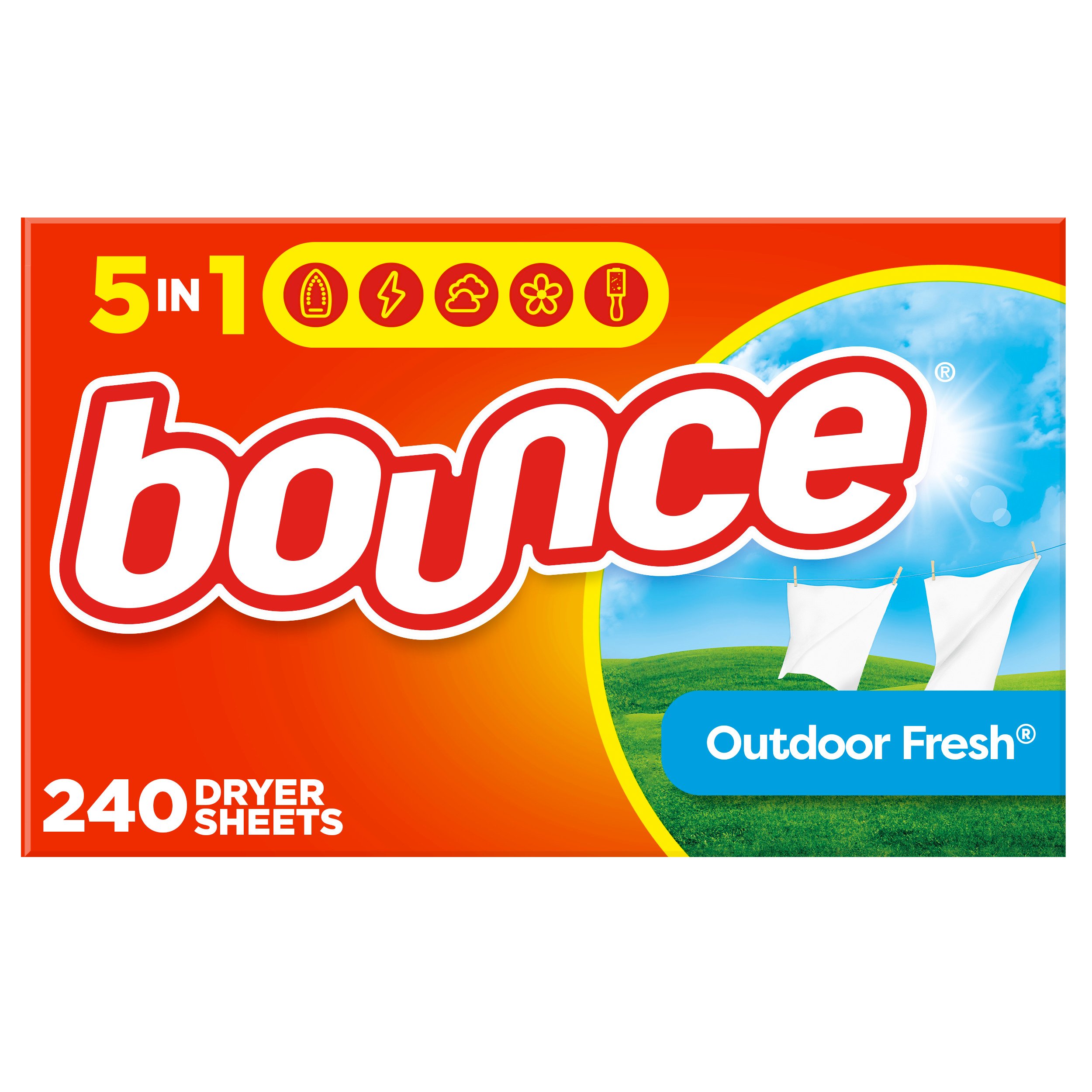 Bounce Fabric Softener Dryer Sheets Outdoor Fresh Shop Softeners at HEB