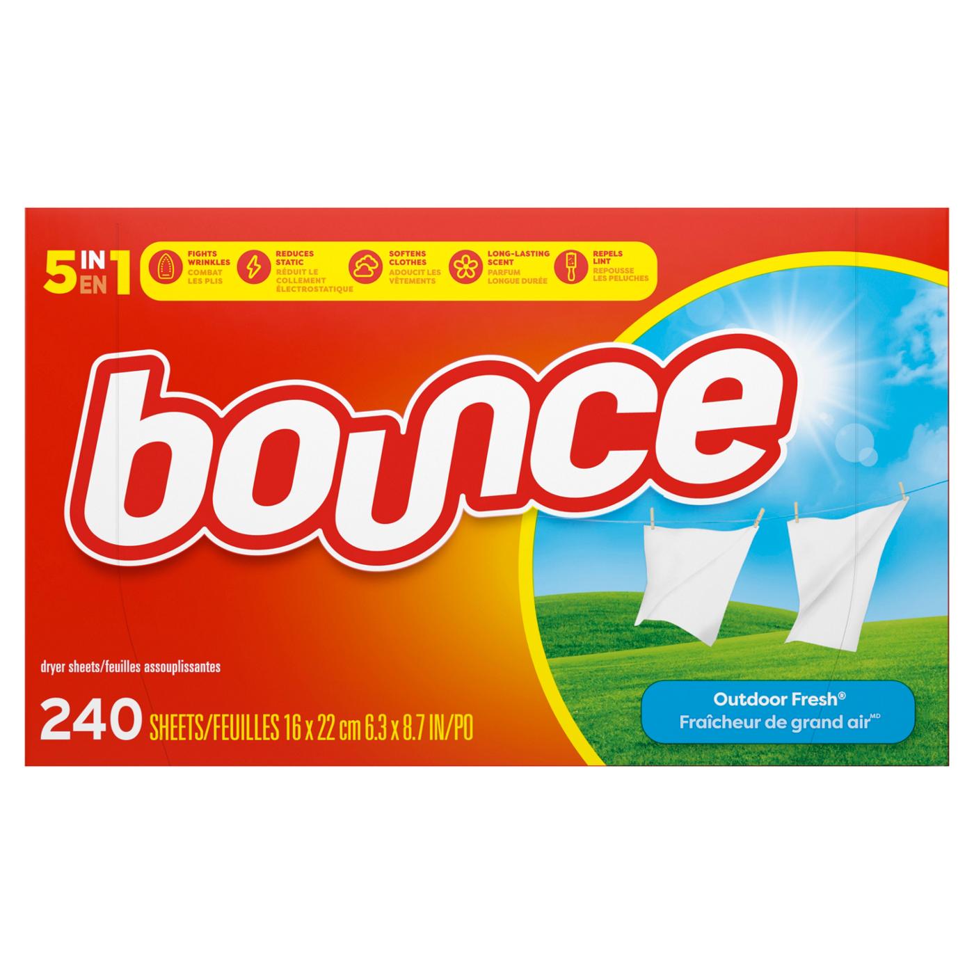 Bounce Fabric Softener Dryer Sheets - Outdoor Fresh; image 7 of 9
