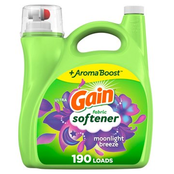 Gain Ultra Liquid Fabric Softener, 190 Loads - Moonlight Breeze