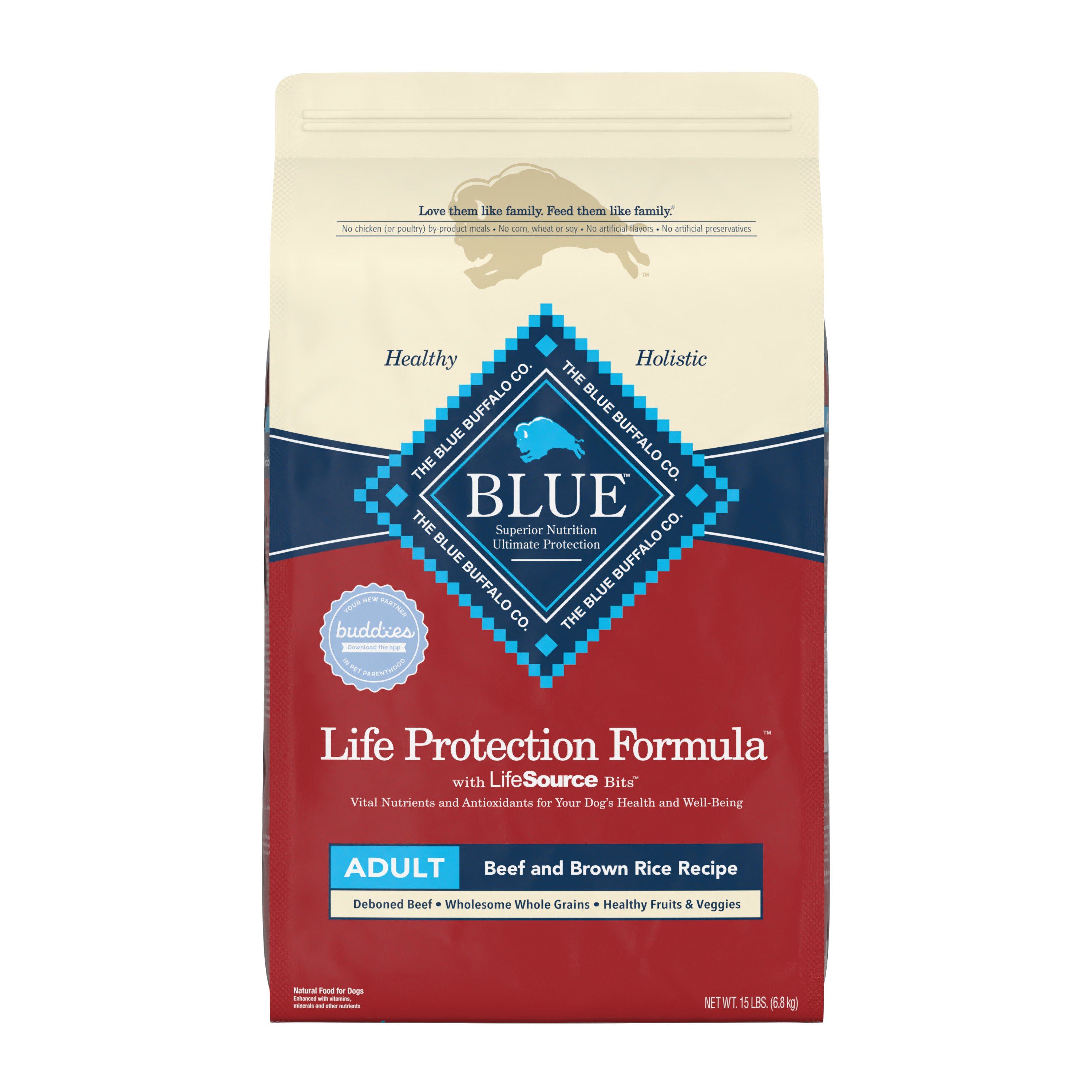 Blue Buffalo Life Protection Formula Beef and Brown Rice Recipe Adult ...