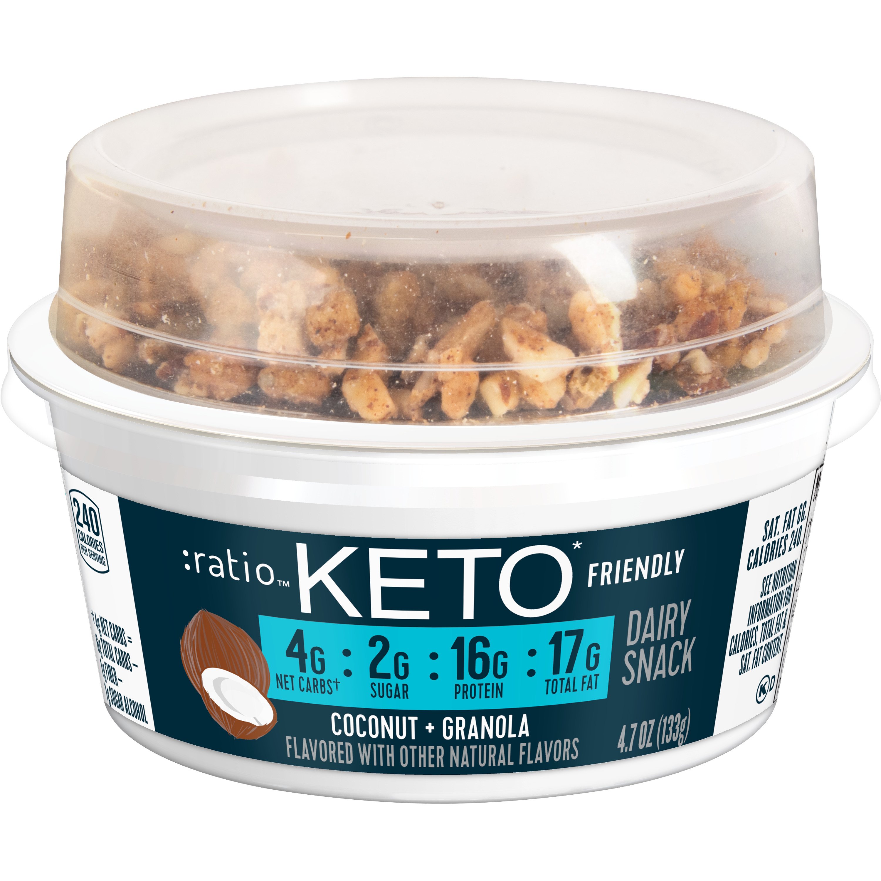 ratio Keto Friendly Coconut with Granola Dairy Snack Shop Yogurt at