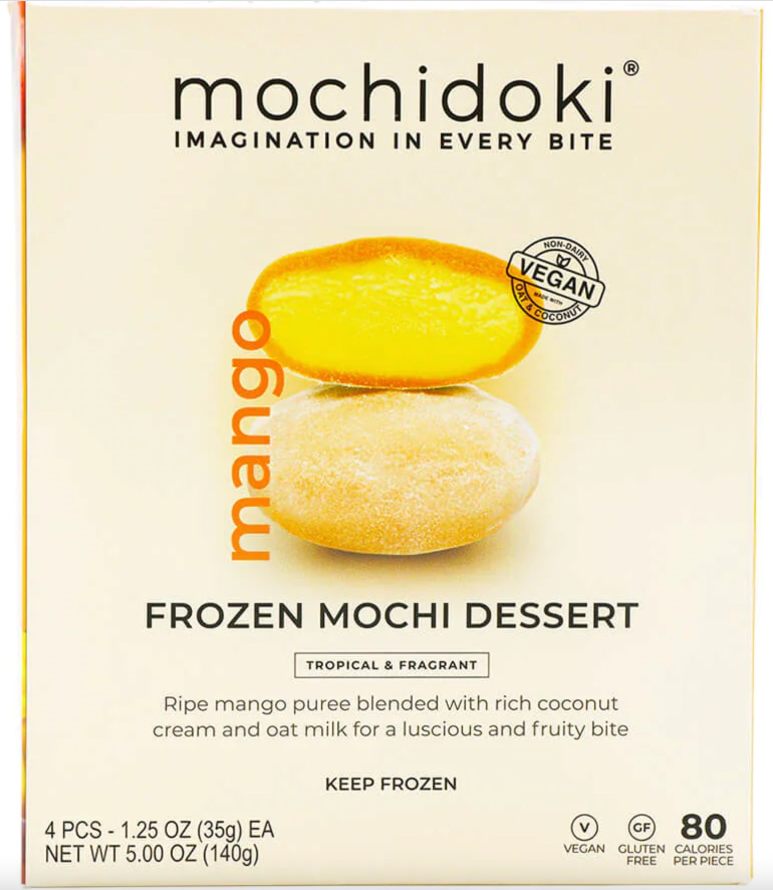 Mochidoki Vegan Mango Mochi Dessert, 4 ct | Central Market