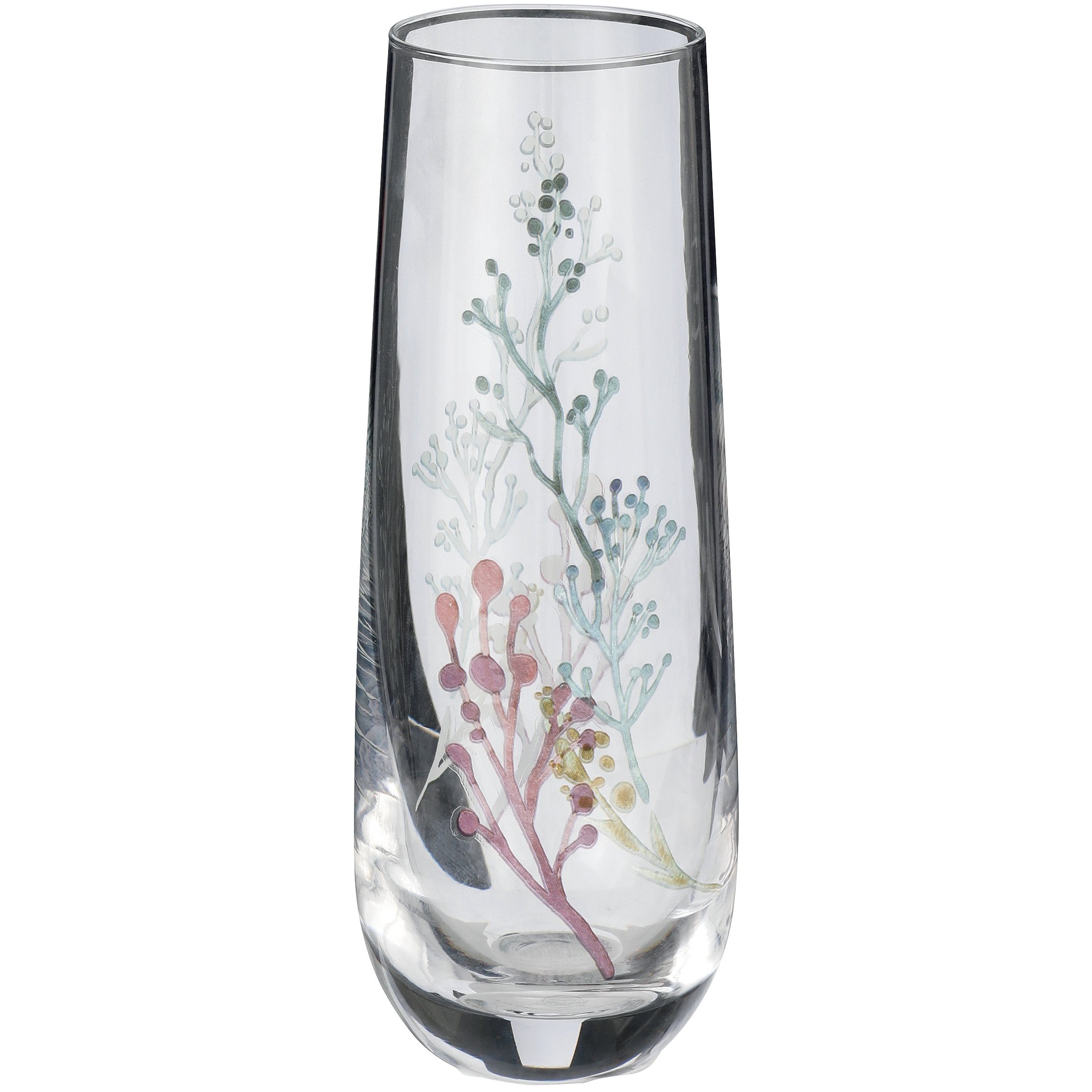 Destination Holiday Floral Stemless Champagne Flute Shop Glasses