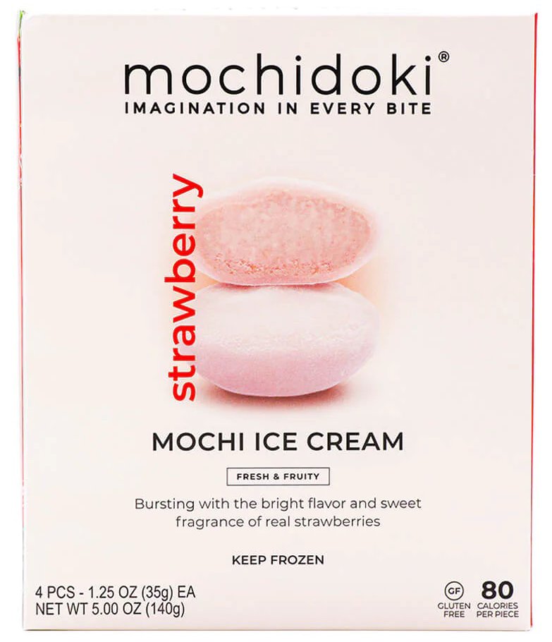 Mochidoki Strawberry Mochi Ice Cream, 4 ct | Central Market