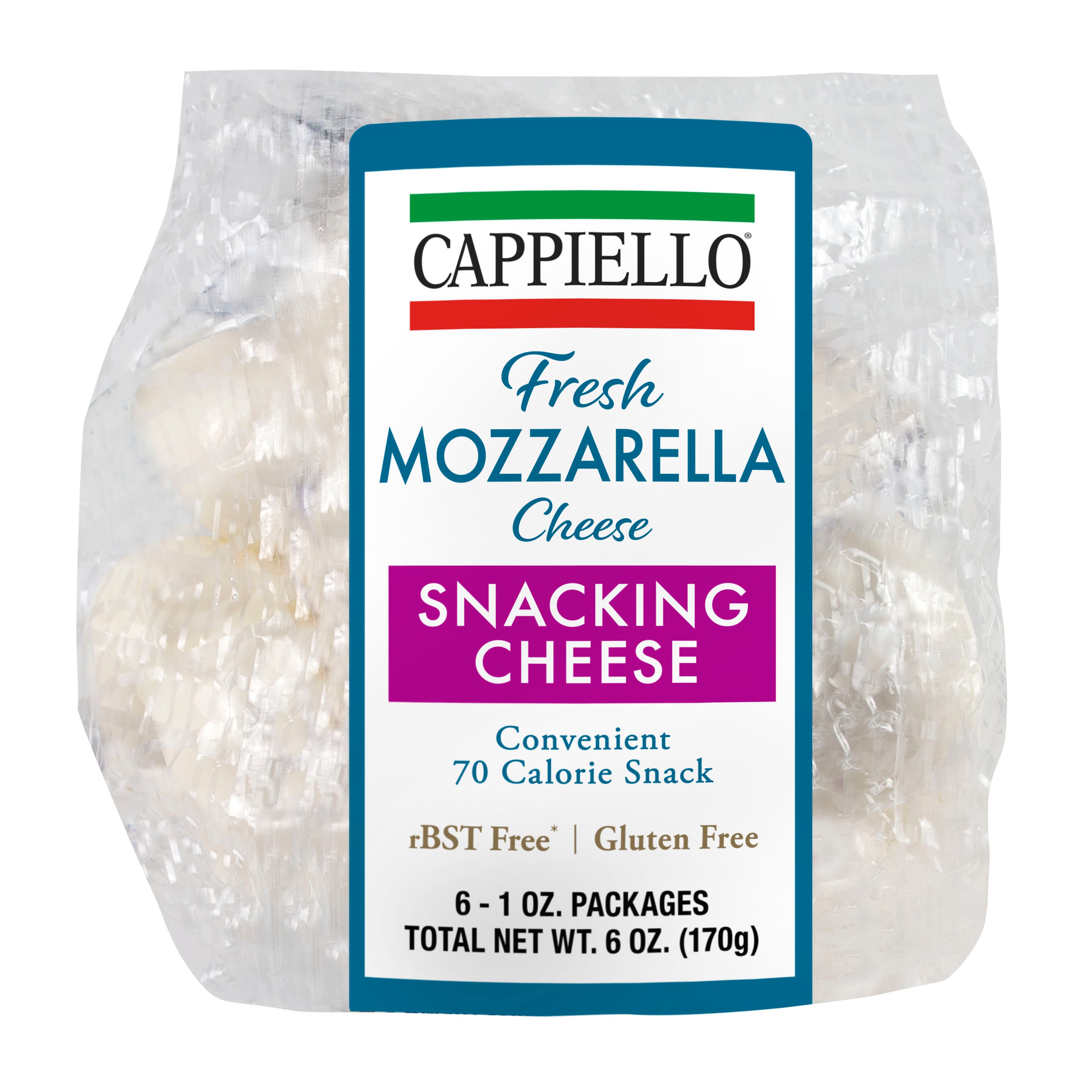 Cappiello Fresh Mozzarella Snacking Cheese, 6 oz