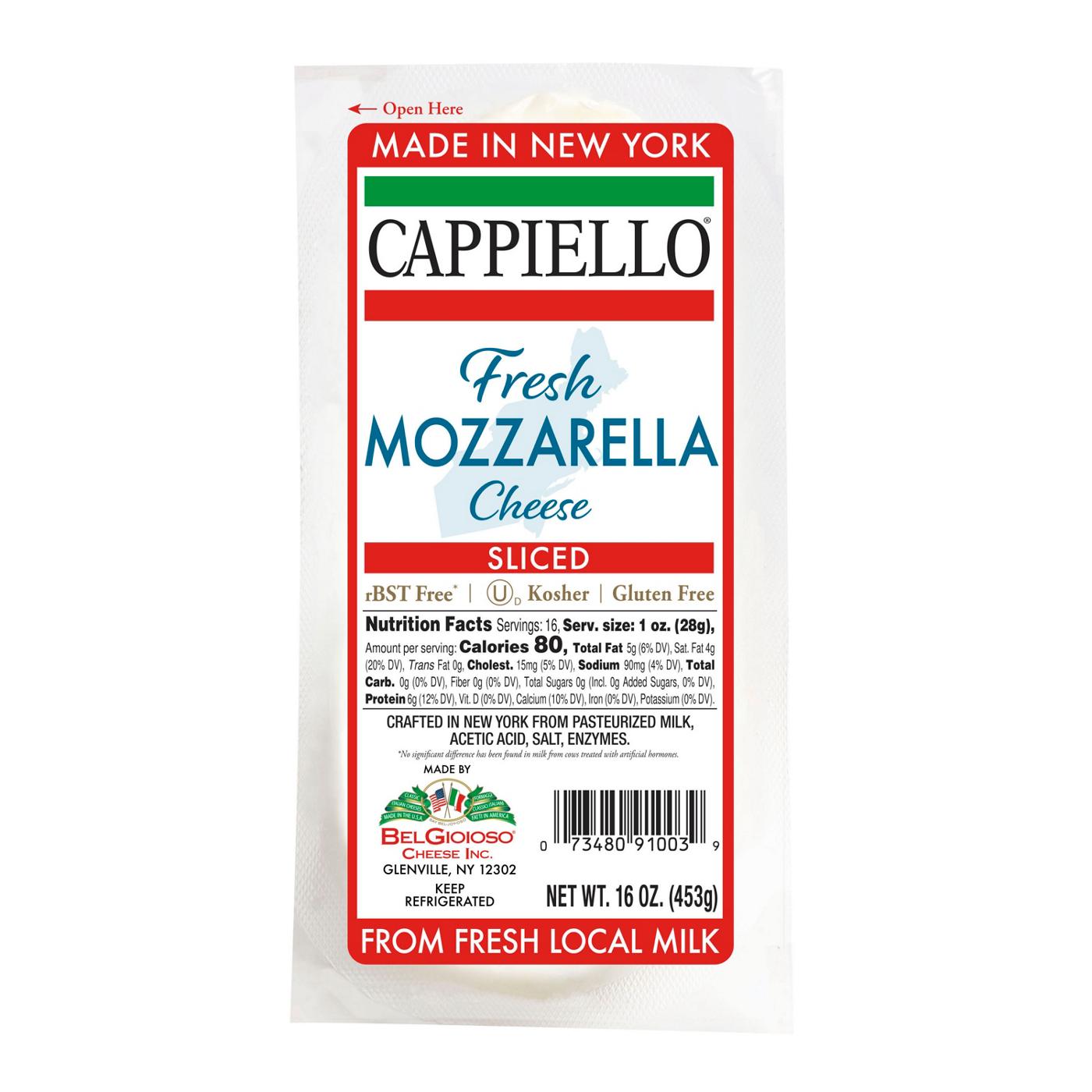Cappiello Fresh Sliced Mozzarella Cheese Log; image 1 of 3
