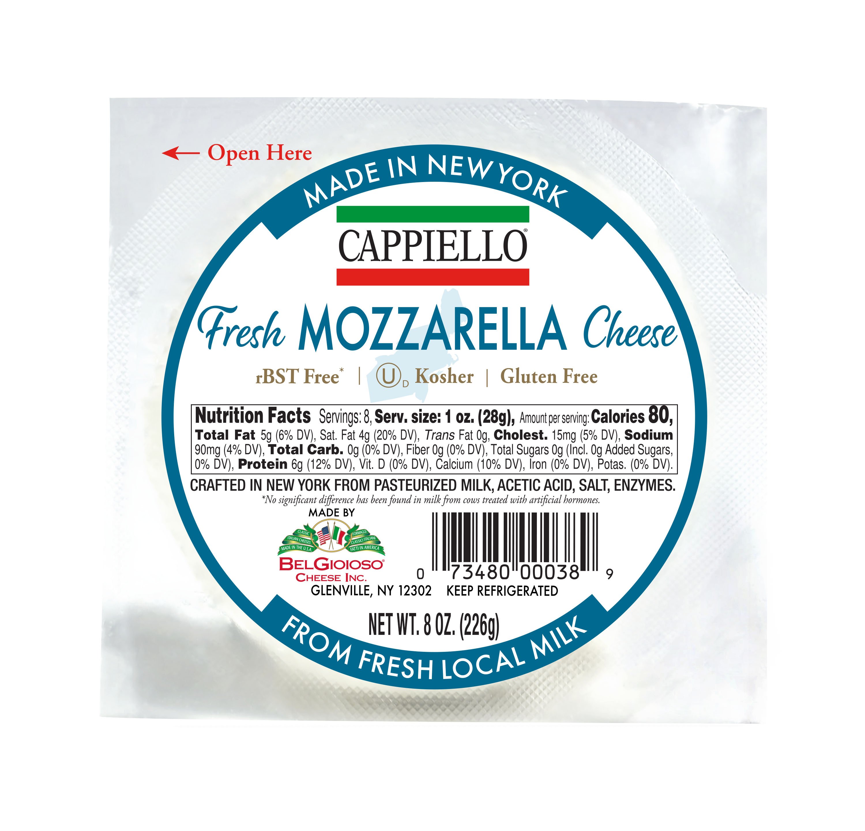 Cappiello Mozzarella Cheese Ball, 8 oz