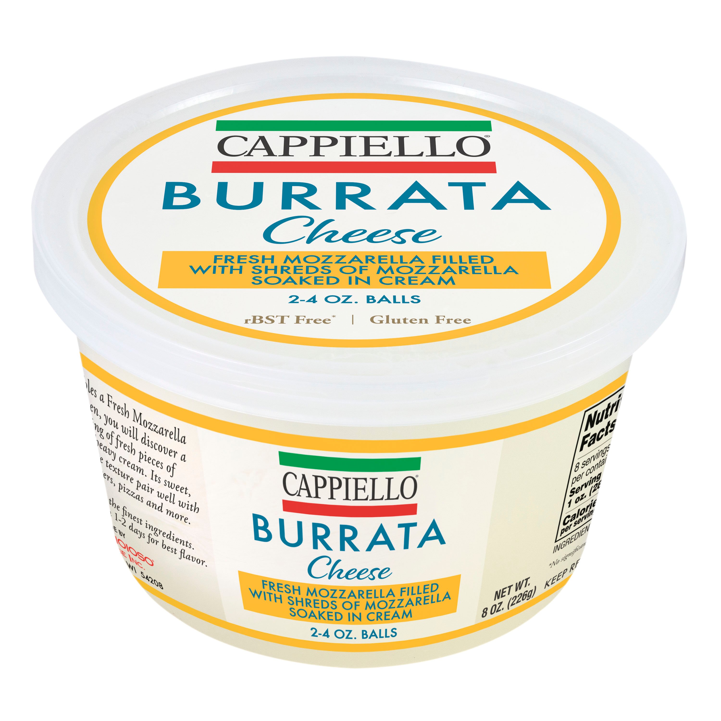 Cappiello Burrata Cheese, 8 oz