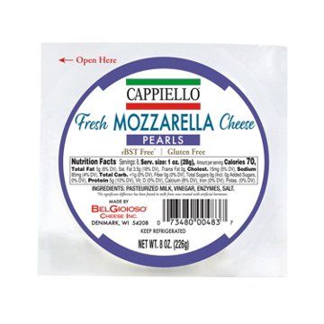 Cappiello Mozzarella Cheese Pearls, 8 oz
