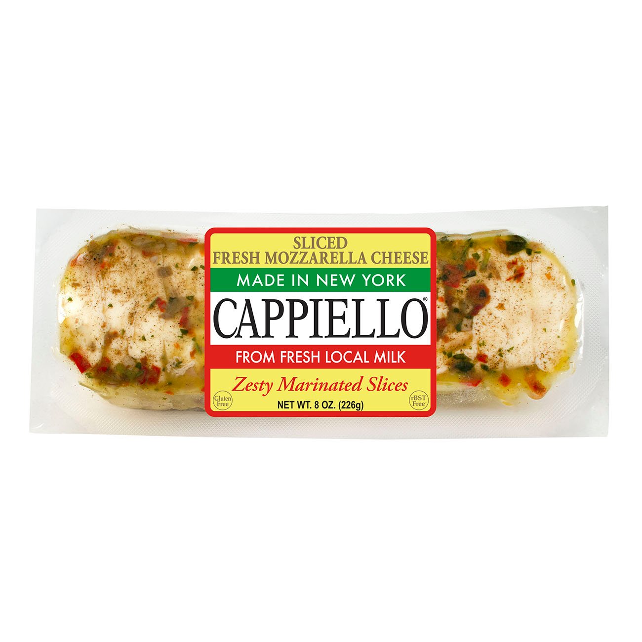 Cappiello Zesty Marinated Mozzarella Sliced Cheese Log Shop Cheese at HEB