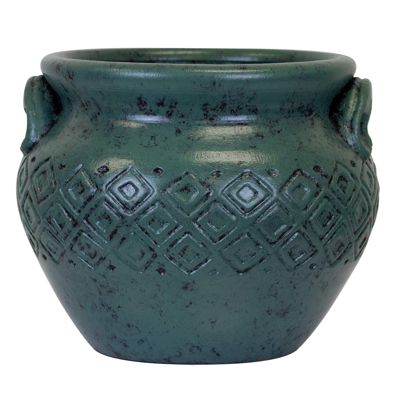 Trendspot Tulum Bean Pot Clay Planter - Teal; image 1 of 4