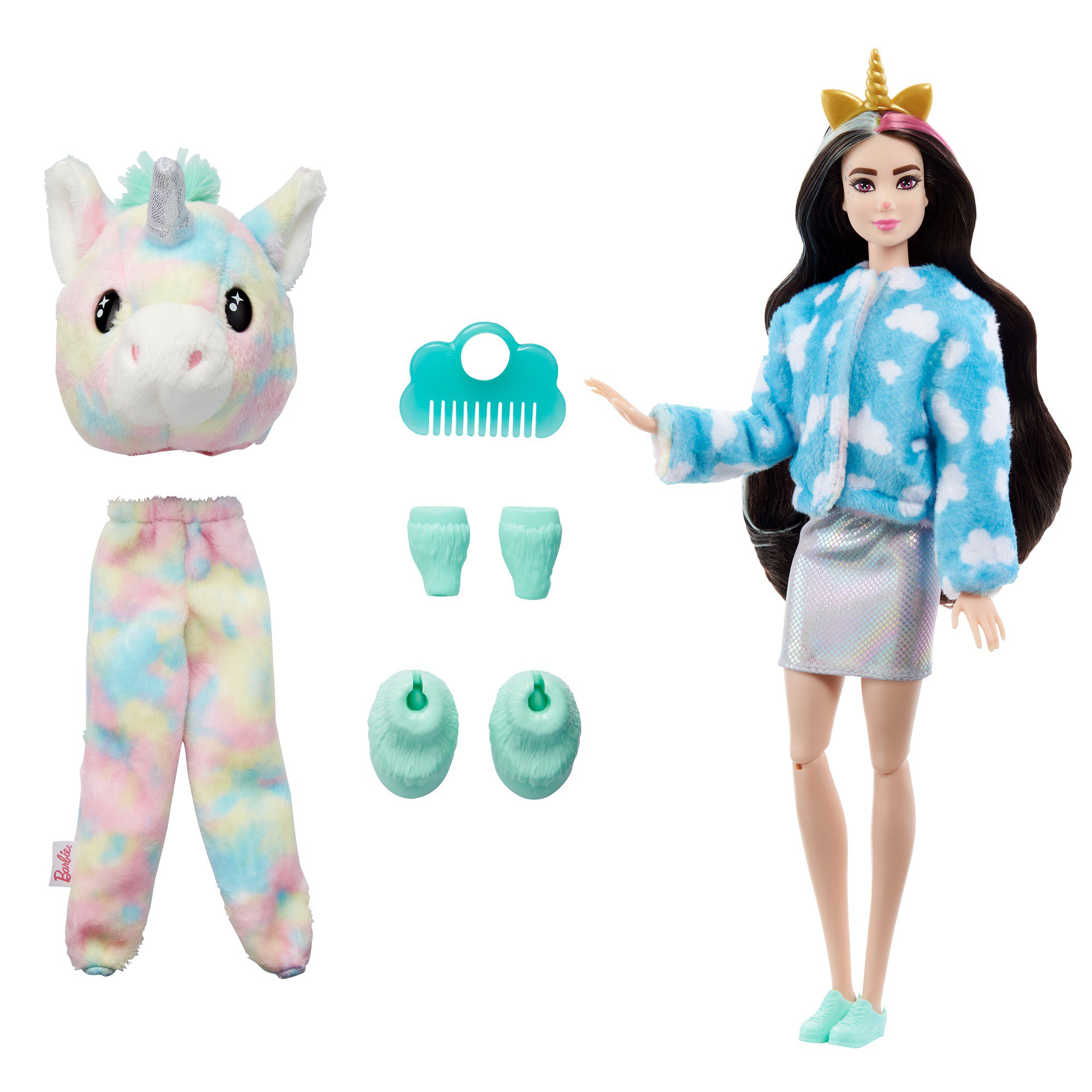 Barbie Cutie Reveal Fantasy Series Doll with Unicorn Plush Costume - Shop  Toys at H-E-B