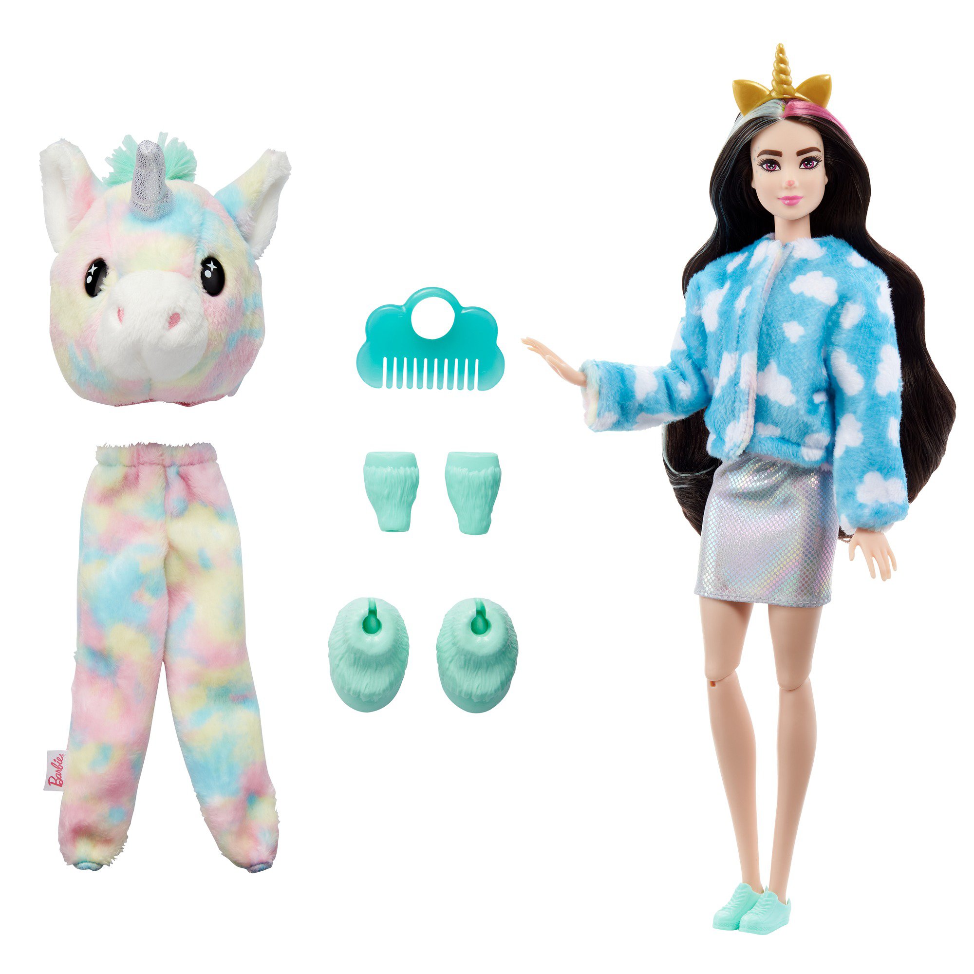 Barbie Cutie Reveal Fantasy Series Doll with Unicorn Plush Costume - Shop  Action Figures & Dolls at H-E-B