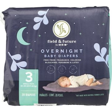 Field & Future by H-E-B Small Pack Baby Overnight Diapers - Size 3