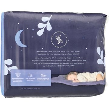 Field & Future by H-E-B Small Pack Baby Overnight Diapers - Size 4, 24 ct