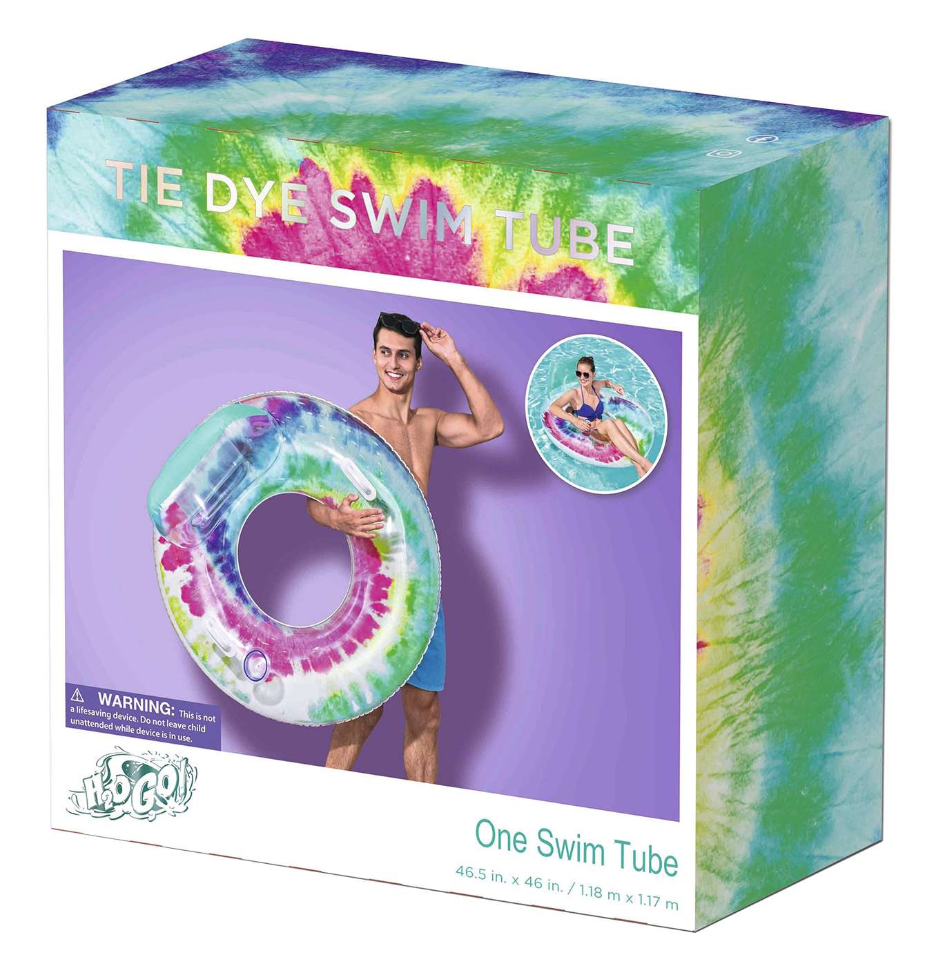 H2O Go! Tie Dye Inflatable Swim Tube; image 2 of 3