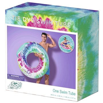 H2OGO! Inflatable Tie Dye Swim Tube, 46"