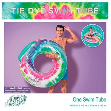 H2OGO! Inflatable Tie Dye Swim Tube, 46"