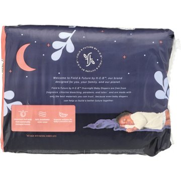 Field & Future by H-E-B Small Pack Baby Overnight Diapers - Size 5, 21 ct