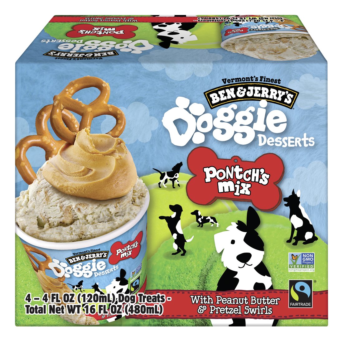 Ben & Jerry's Peanut Butter & Pretzel Swirls Doggie Desserts Shop