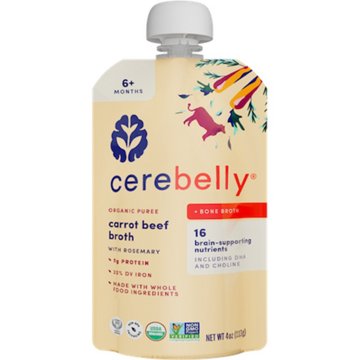 Cerebelly Organic Baby Puree Pouch - Carrot & Beef Broth With Rosemary