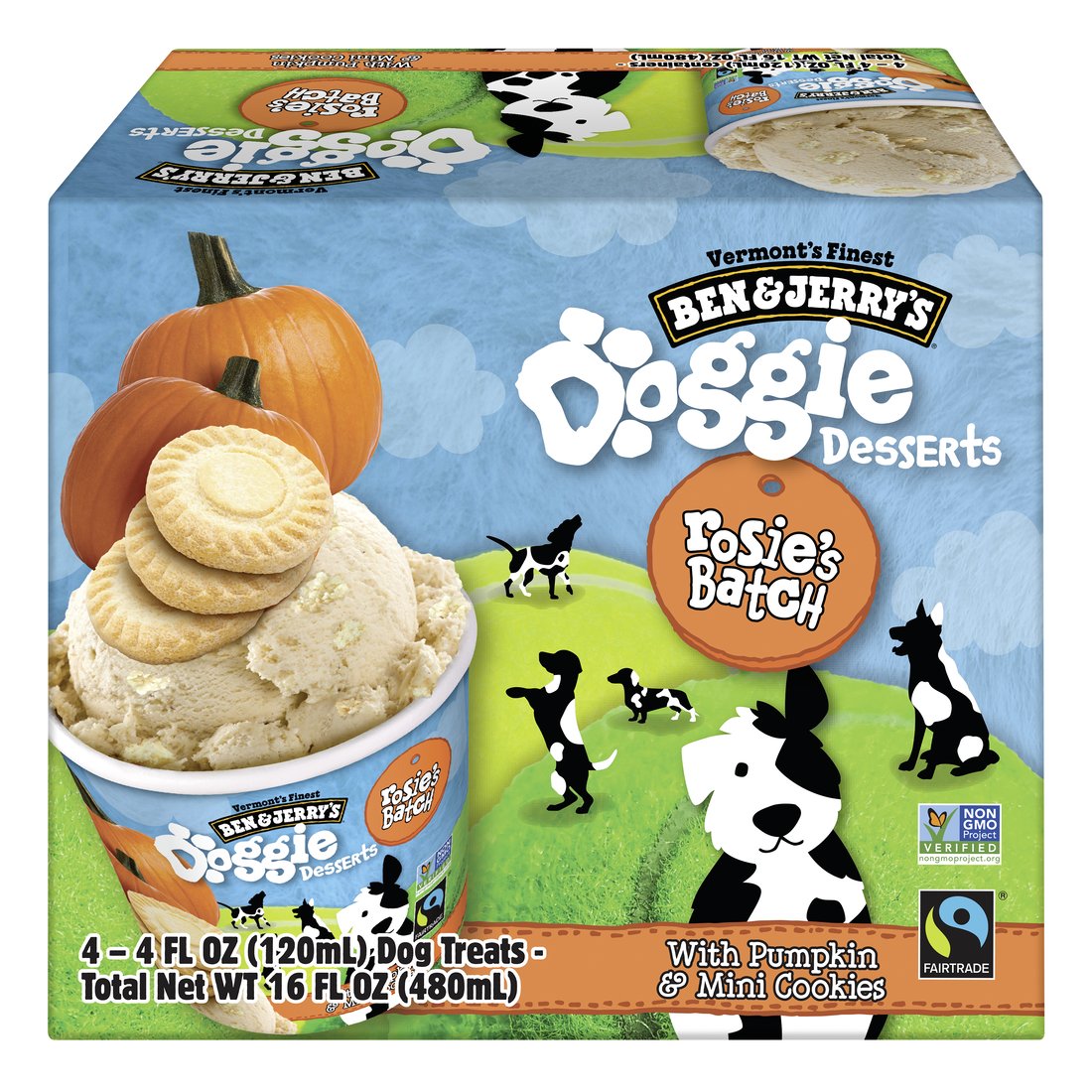 Ben & Jerry's Pumpkin & Mini Cookies Doggie Desserts - Shop Soft