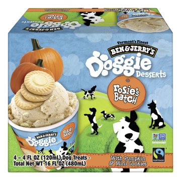 Ben & Jerry's Pumpkin & Mini Cookies Doggie Desserts, 4 ct