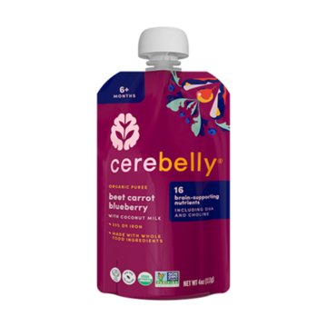 Cerebelly Organic Baby Puree Pouch - Beet Carrot Blueberry with Coconut Milk, 4 oz