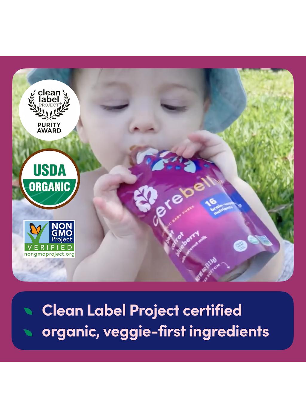 Cerebelly Organic Baby Puree Pouch - Beet Carrot Blueberry with Coconut Milk; image 3 of 7
