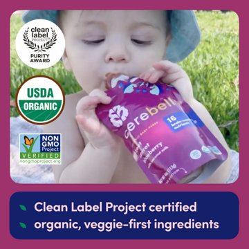 Cerebelly Organic Baby Puree Pouch - Beet Carrot Blueberry with Coconut Milk, 4 oz