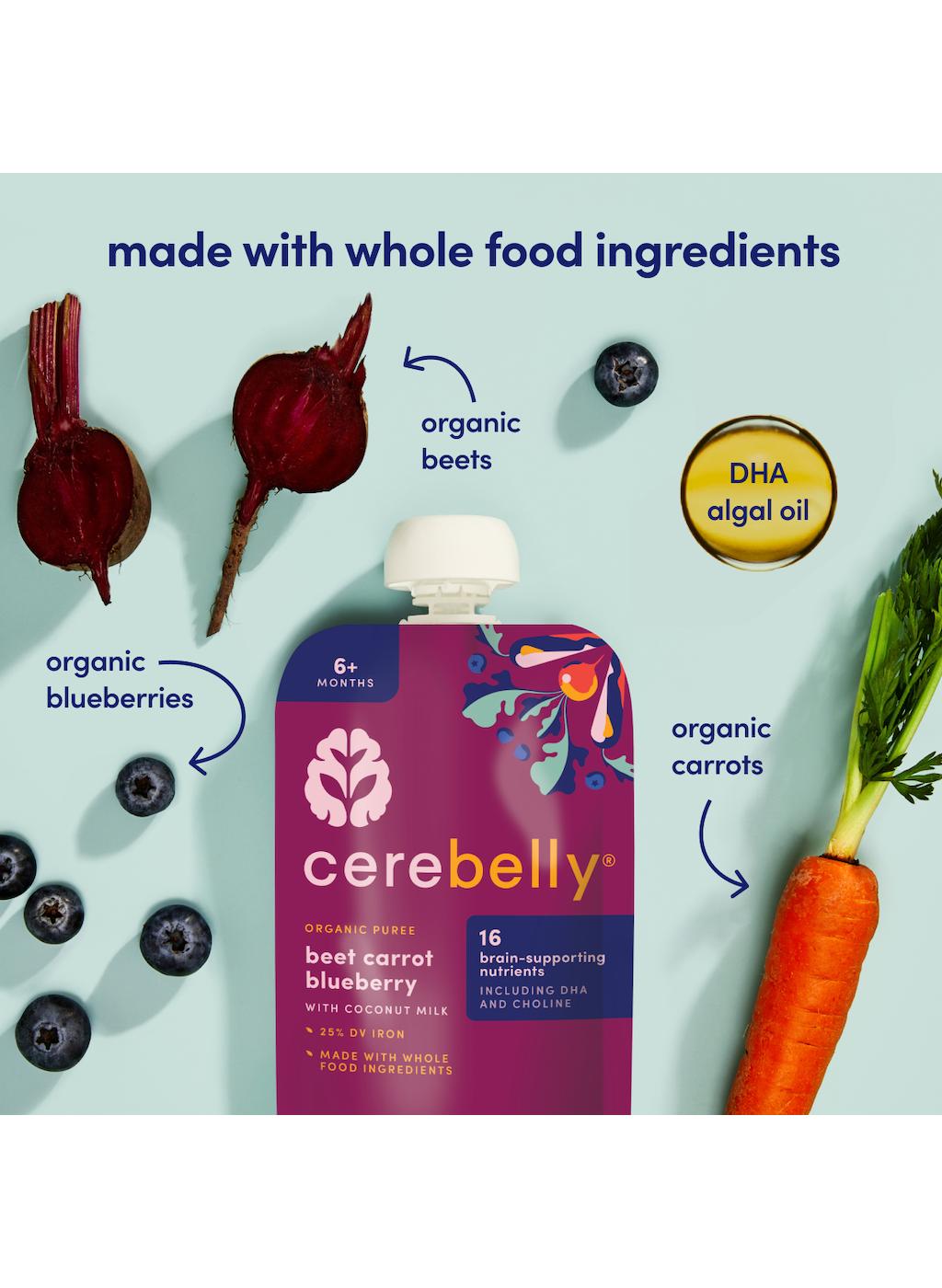 Cerebelly Organic Baby Puree Pouch - Beet Carrot Blueberry with Coconut Milk; image 4 of 7