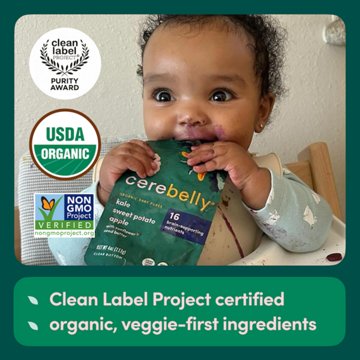 Cerebelly Organic Baby Puree Pouch - Kale Sweet Potato & Apple, 4 oz