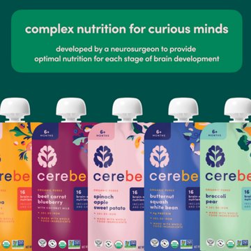 Cerebelly Organic Baby Puree Pouch - Kale Sweet Potato & Apple, 4 oz