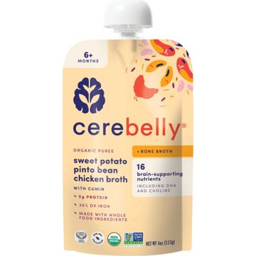 Cerebelly Organic Baby Puree Pouch - Sweet Potato & Pinto Bean with Cumin