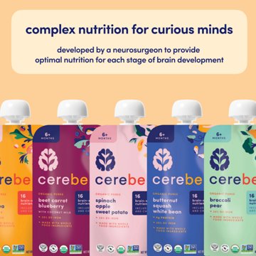 Cerebelly Organic Baby Puree Pouch - Sweet Potato & Pinto Bean with Cumin