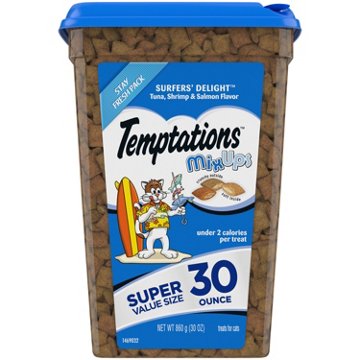 Temptations MixUps Surfer's Delight Flavor Crunchy and Soft Cat Treats, 30 oz