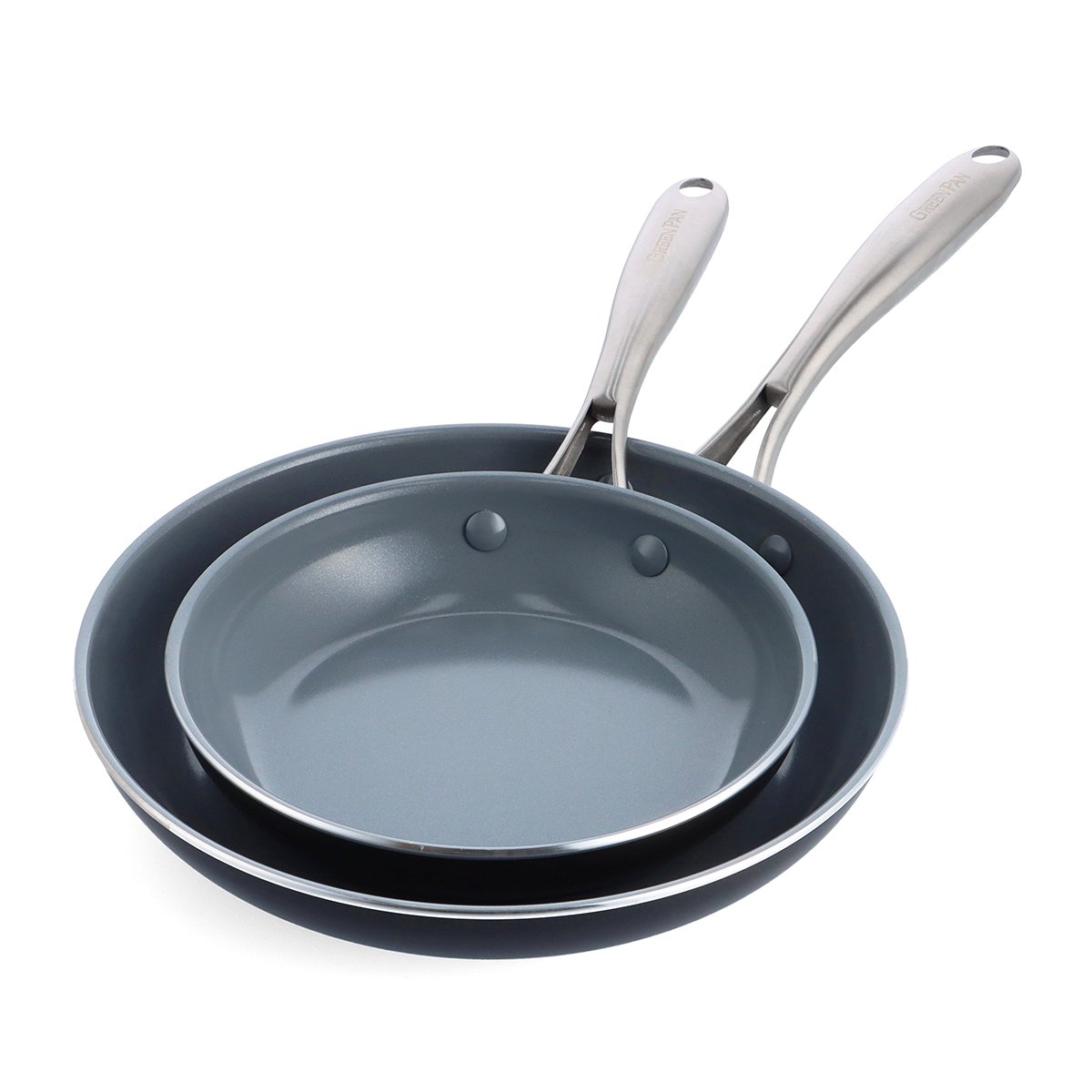 GreenPan Swift Collection Ceramic Nonstick Fry Pan Set - Shop Kitchen ...