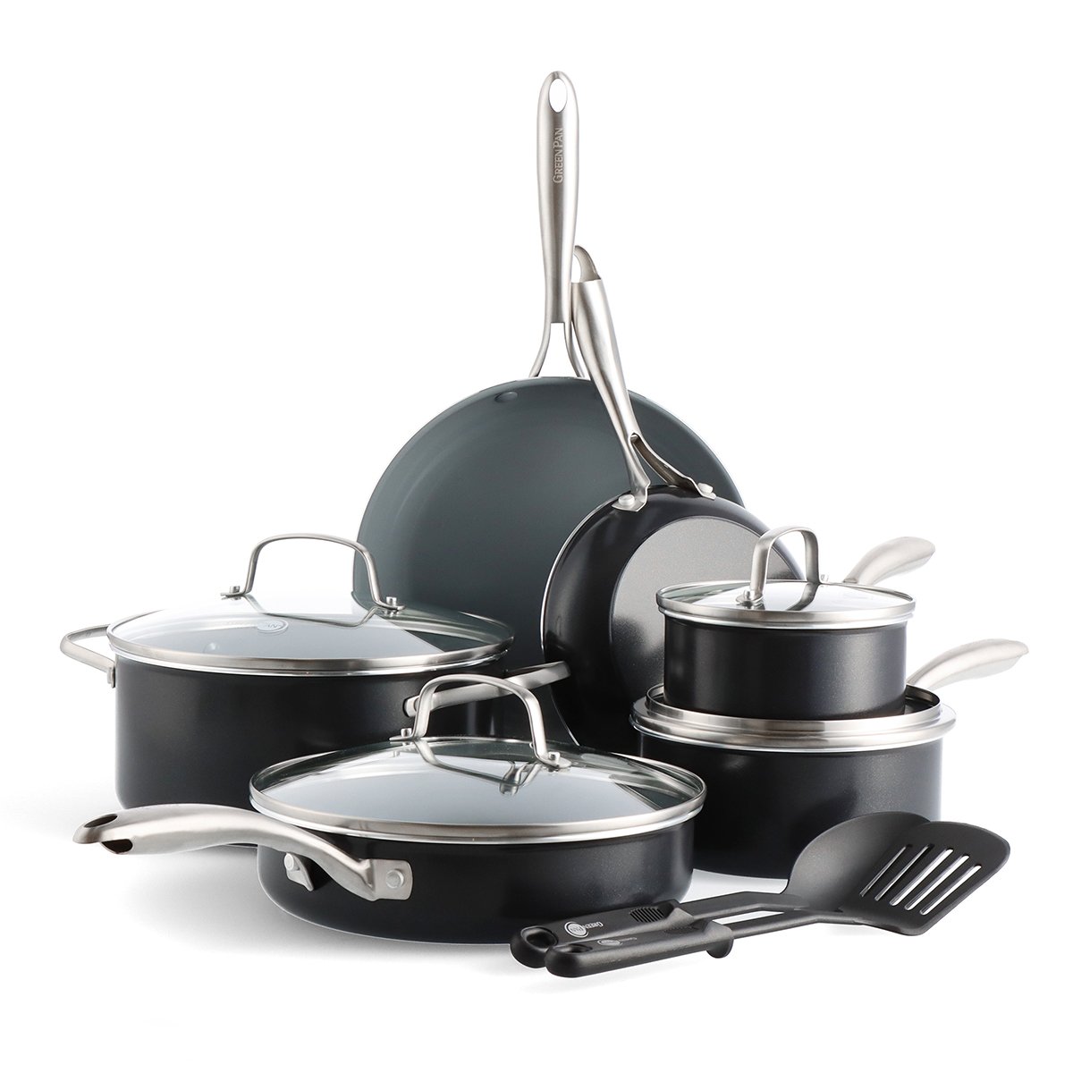 Simply Calphalon Nonstick Set with Glass Covers - Shop Cookware Sets at  H-E-B