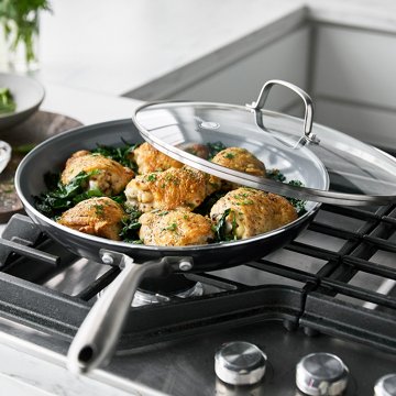 GreenPan Swift Collection Ceramic Nonstick Fry Pan with Lid, 12"
