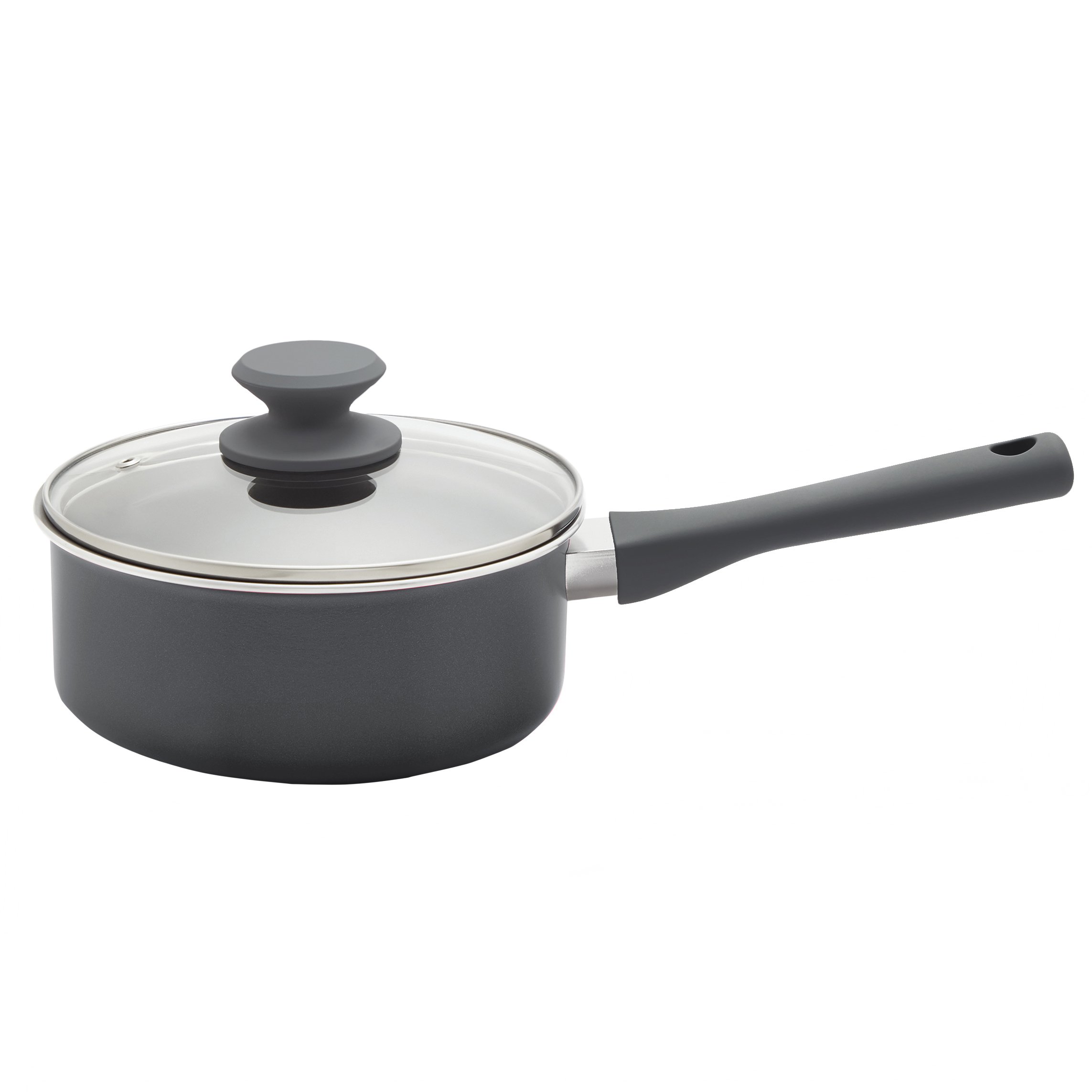 our goods NonStick Saucepan with Glass Lid Pebble Gray Shop Stock