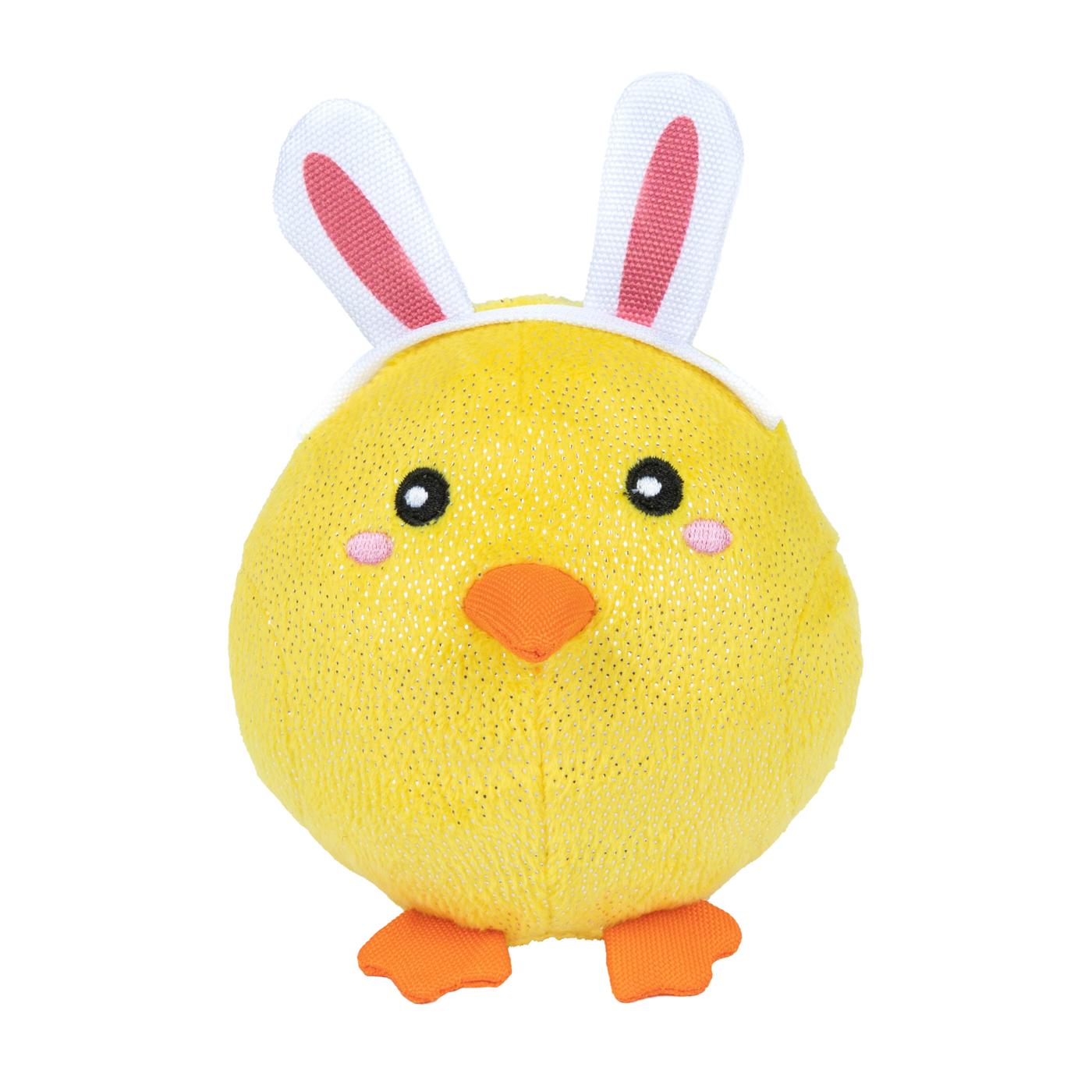 Woof & Whiskers Plush Dog Toy - Chick with Bunny Ears; image 1 of 5