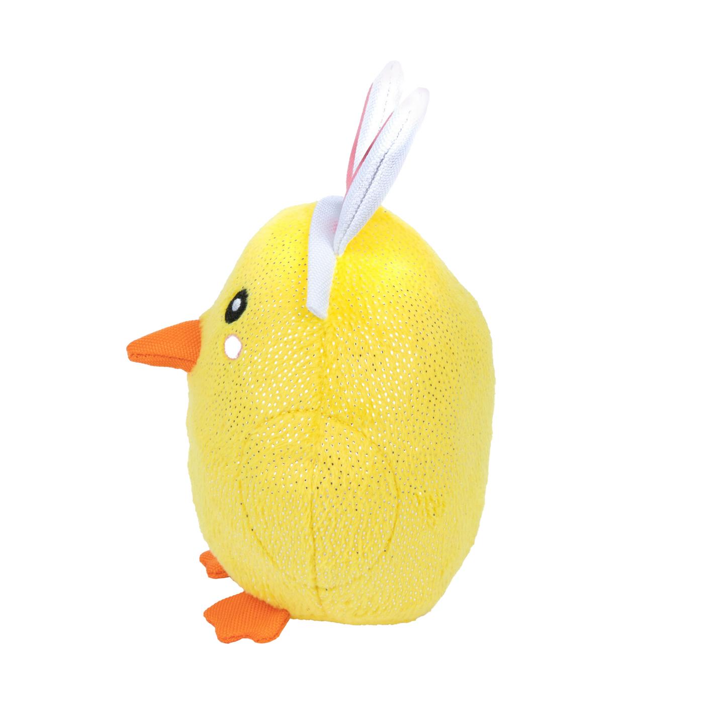 Woof & Whiskers Plush Dog Toy - Chick with Bunny Ears; image 5 of 5