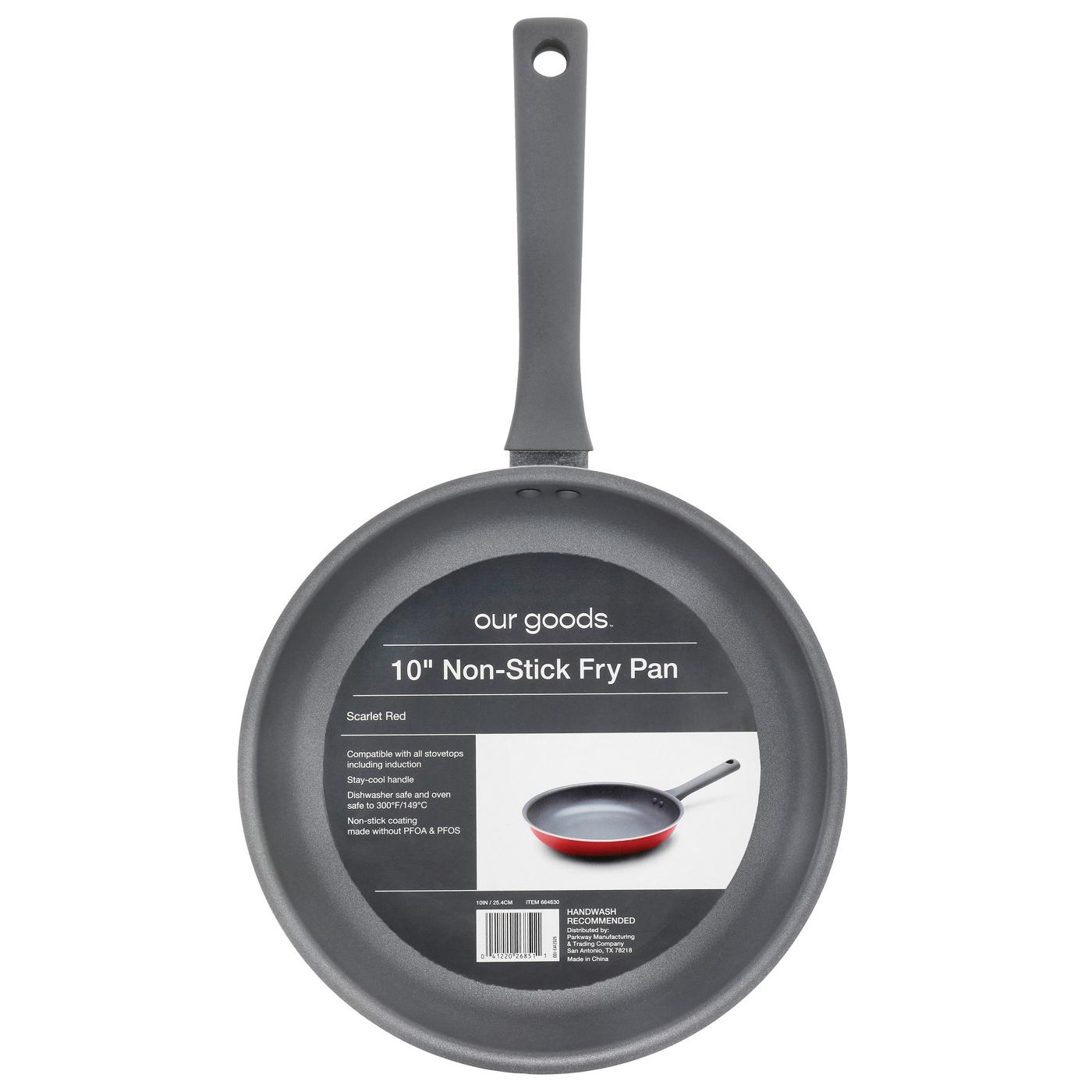 our goods Non-Stick Fry Pan - Scarlet Red; image 2 of 2