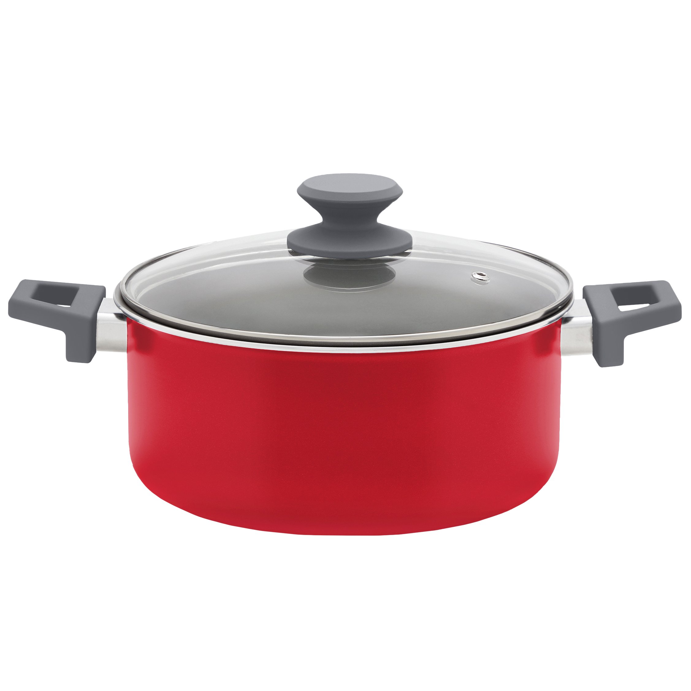 our goods Stockpot with Glass Lid Scarlet Red Shop Stock pots