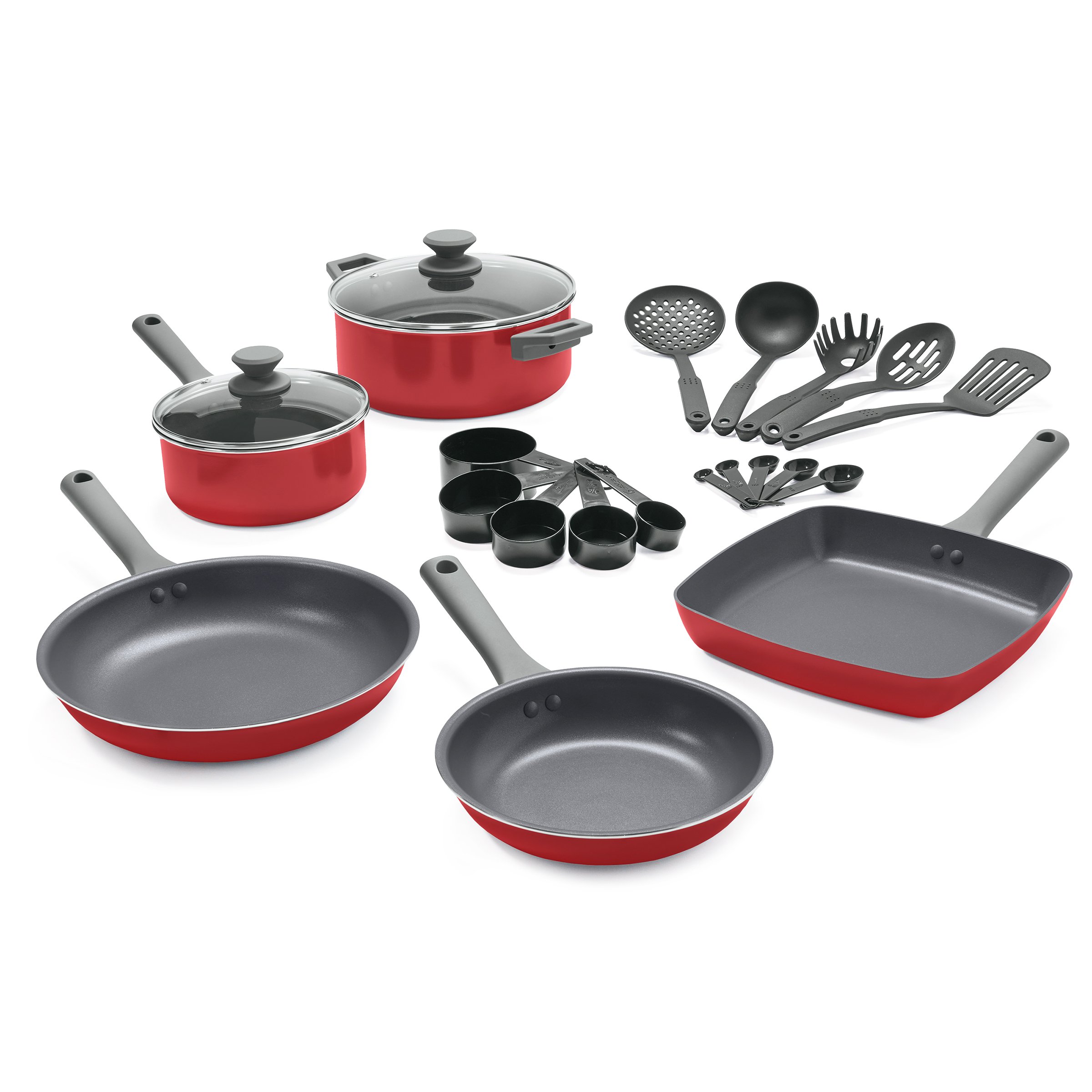 our goods Non-Stick Cookware Set - Scarlet Red - Shop Cookware