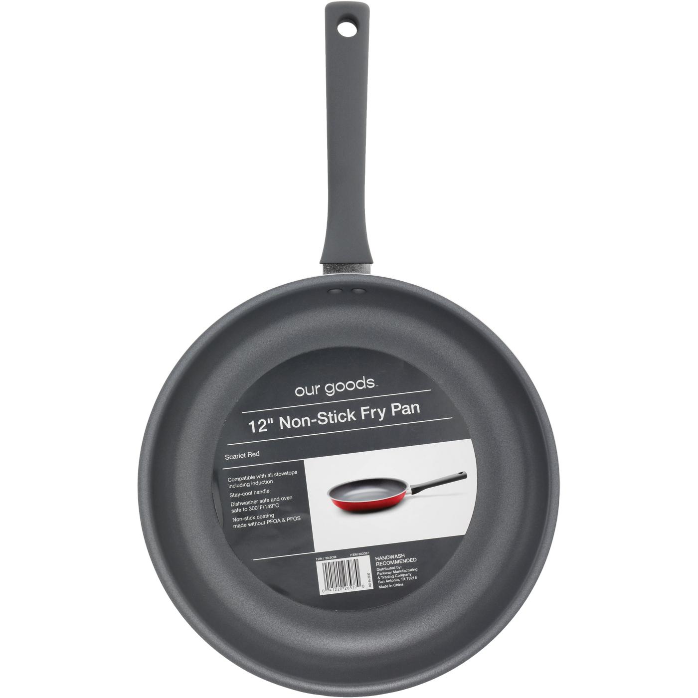 our goods Non-Stick Fry Pan - Scarlet Red; image 2 of 2