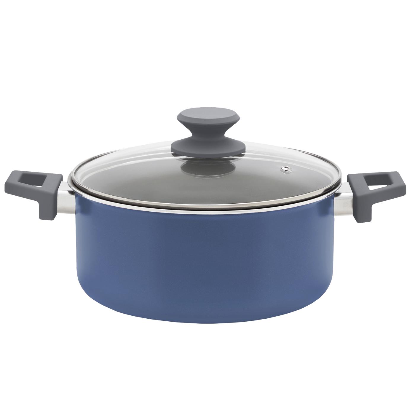 our goods Stockpot with Glass Lid - Harbor Blue; image 1 of 2