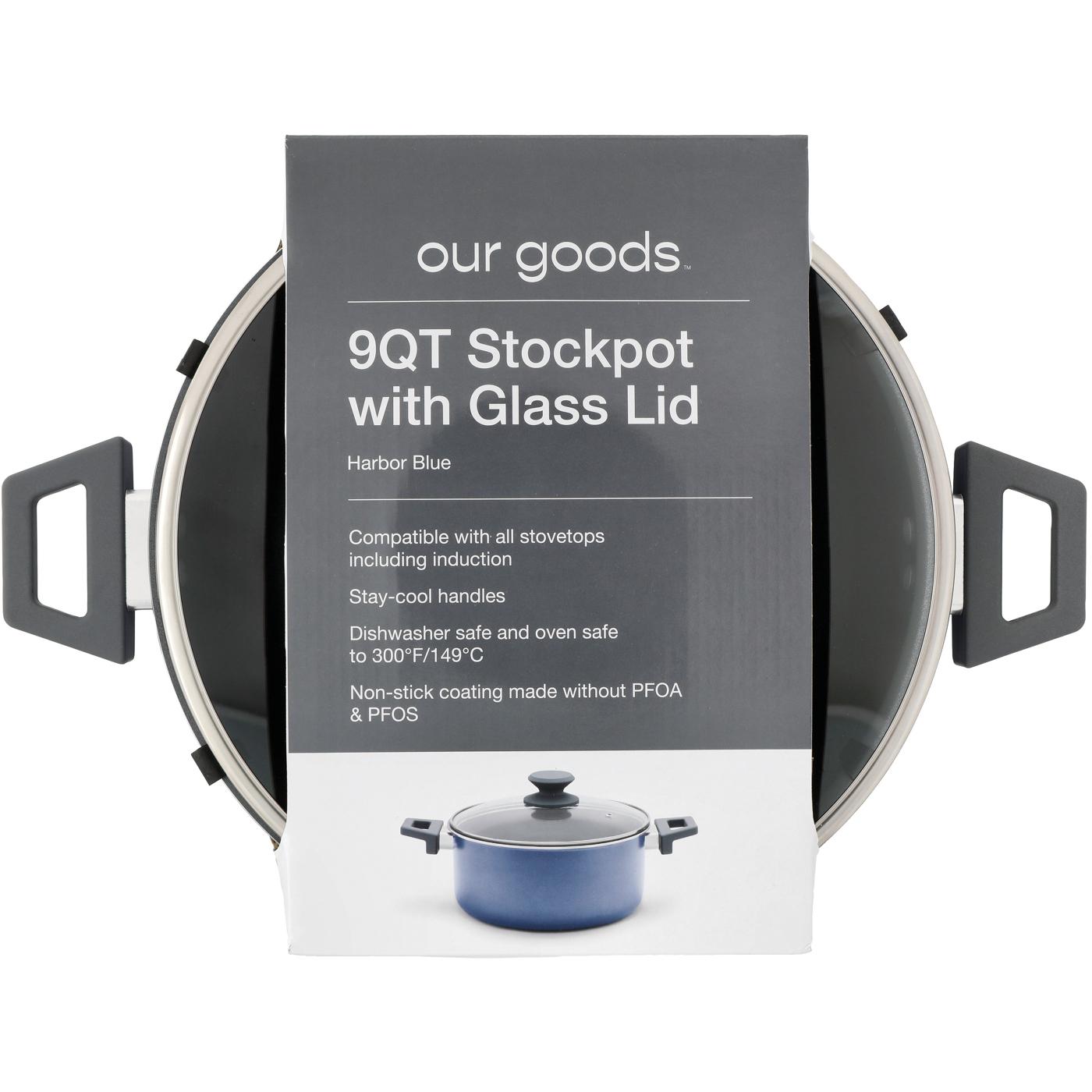 our goods Stockpot with Glass Lid - Harbor Blue; image 2 of 2